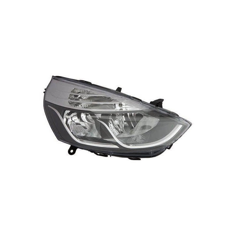 Phare avant droit H1/H7 noir contour chromé Renault Clio 4 phase 1 2012-2016