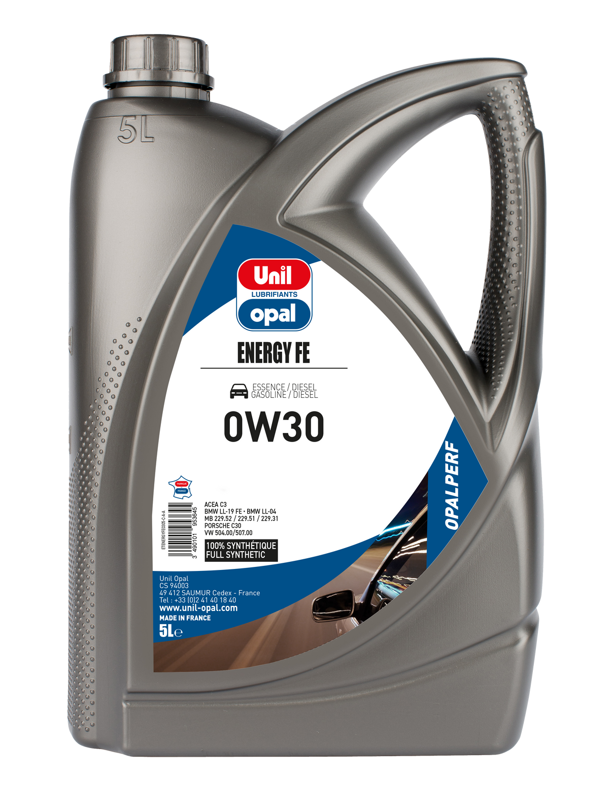 Huile moteur Unil Opal OPALPERF ENERGY FE 0W30 – 5 L