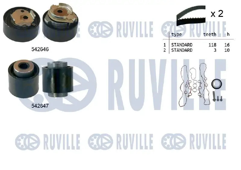 Kit distribution complet pour Peugeot 208 II, 301, 208 I / Citroën DS3, C4 Cactus, C1 II