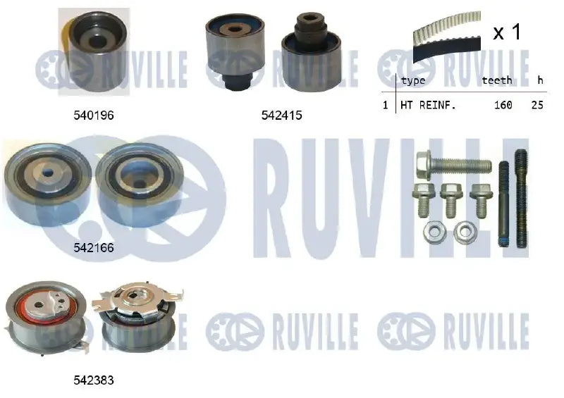 Kit distribution complet pour VW Caddy Alltrack IV, Multivan T5, Transporter T5 / Audi Q5, A3, TT