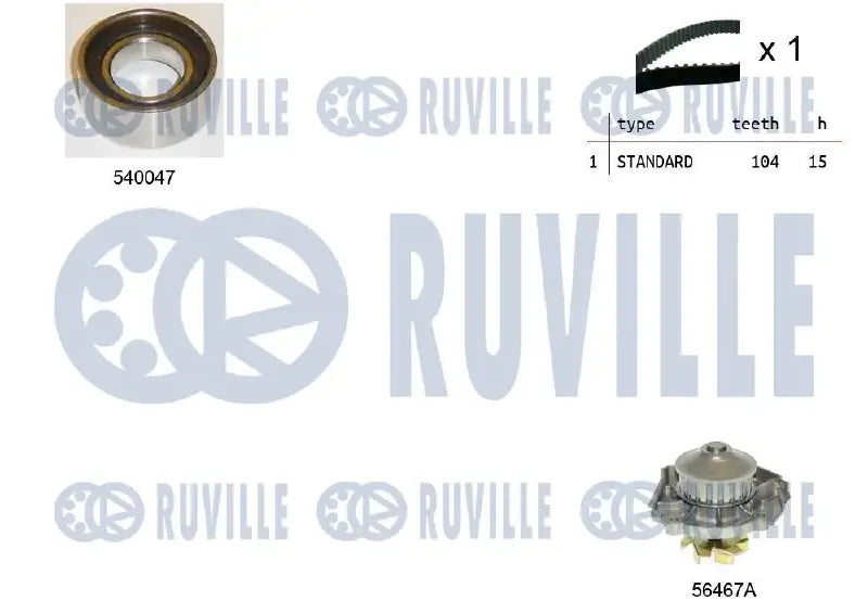 Kit distribution + pompe pour FIAT Panda, UNO, Tipo / Lancia Y10, Y