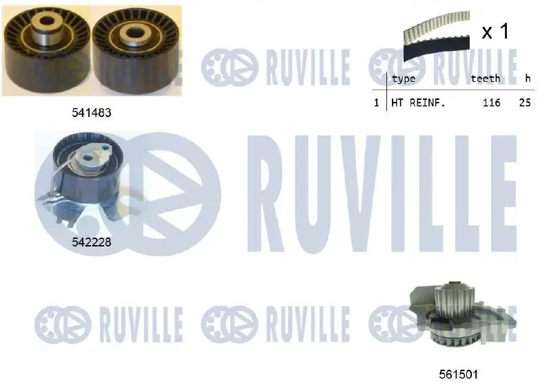 Pompe à eau + kit de courroie crantée