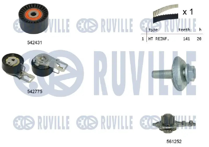 Kit de courroie crantée pour 308 1.6HDI 15->
