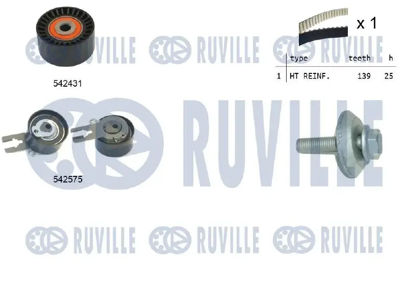 Kit distribution complet pour Peugeot 208 I, 206+, 2008 I / Citroën C3 II, DS3
