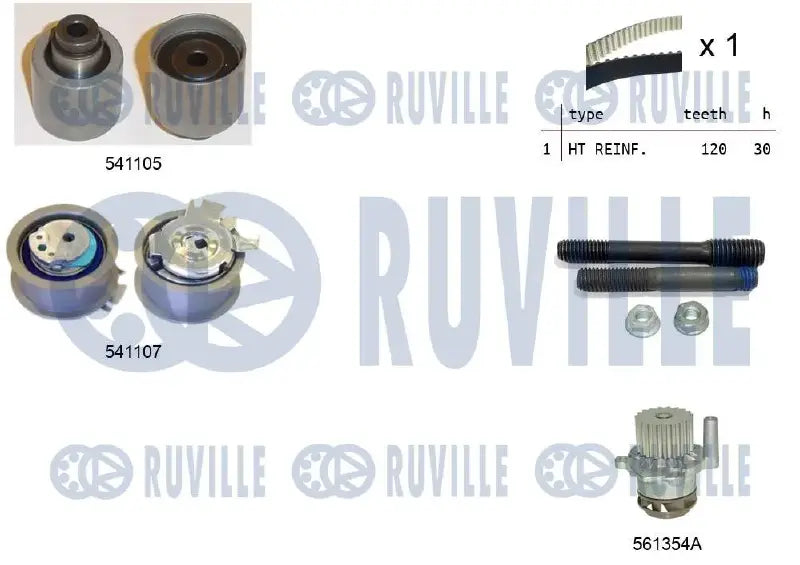 Kit distribution + pompe pour VW Multivan T5, Caddy III, Transporter T5 / Ford Galaxy I