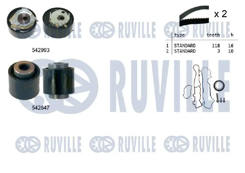 Kit distribution complet pour Peugeot 308 II, 2008 I, 3008 II / Citroën C4 Spacetourer, C4 Cactus, C3 II