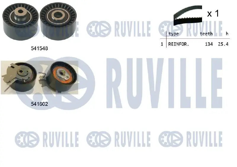 Kit distribution complet pour Peugeot 206, 1007, 307 / Citroën C2, C3 III, Berlingo