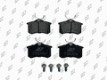 Plaquettes de frein arrière (jeu de 4) Prodex BP1014 pour Peugeot 207/207+, 208 I, Renault Clio III