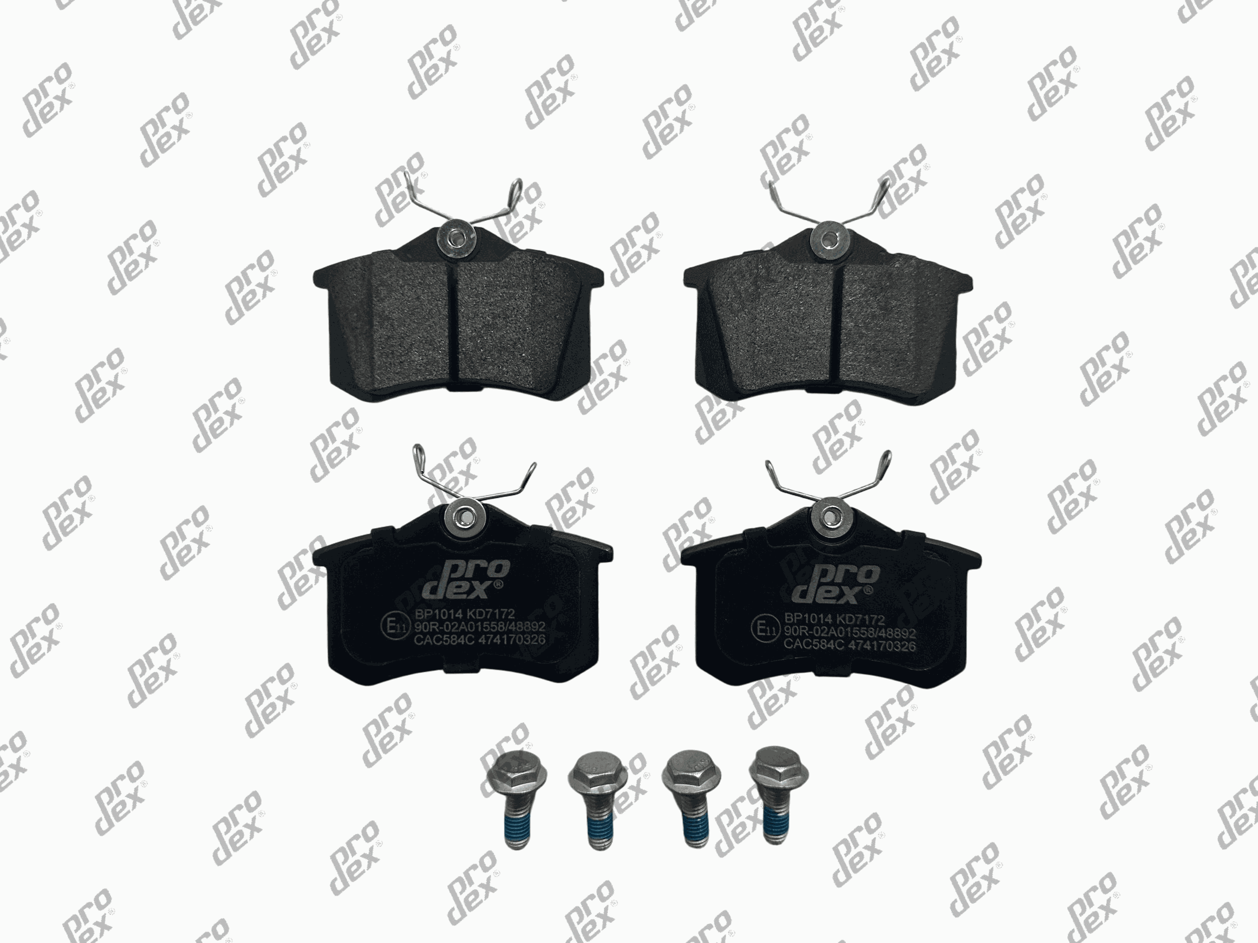 Plaquettes de frein arrière (jeu de 4) Prodex BP1014 pour Peugeot 207/207+, 208 I, Renault Clio III