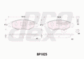 Plaquettes de frein avant (jeu de 4) Prodex BP1025 pour Peugeot 206, 206+