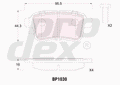 Plaquettes de frein arrière (jeu de 4) Prodex BP1030 pour Renault Kangoo Express