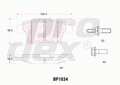 Plaquettes de frein arrière (jeu de 4) Prodex BP1034 pour Citroën C4 Grand Picasso I, C4 Picasso I