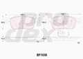Plaquettes de frein avant (jeu de 4) Prodex BP1038 pour Peugeot Expert, Citroën Jumpy III