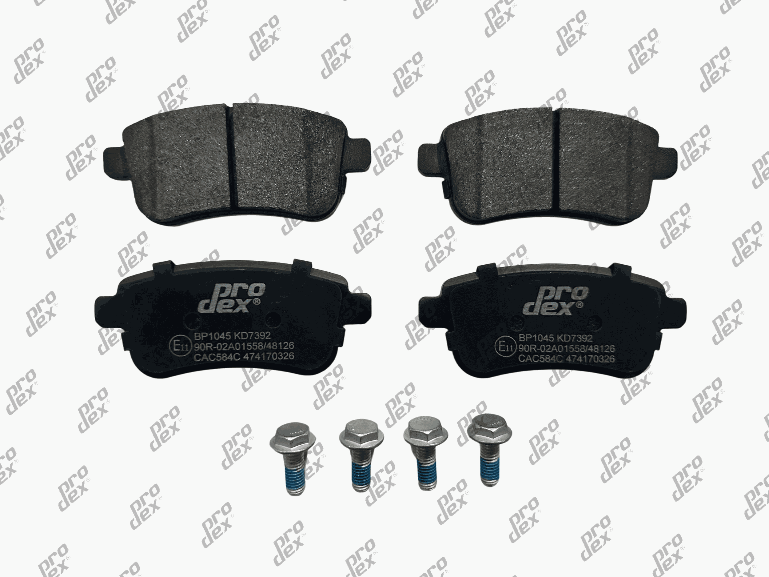 Plaquettes de frein arrière (jeu de 4) Prodex BP1045 pour Renault Megane III, Scénic III, Grand Scénic III, Megane III Grandtour