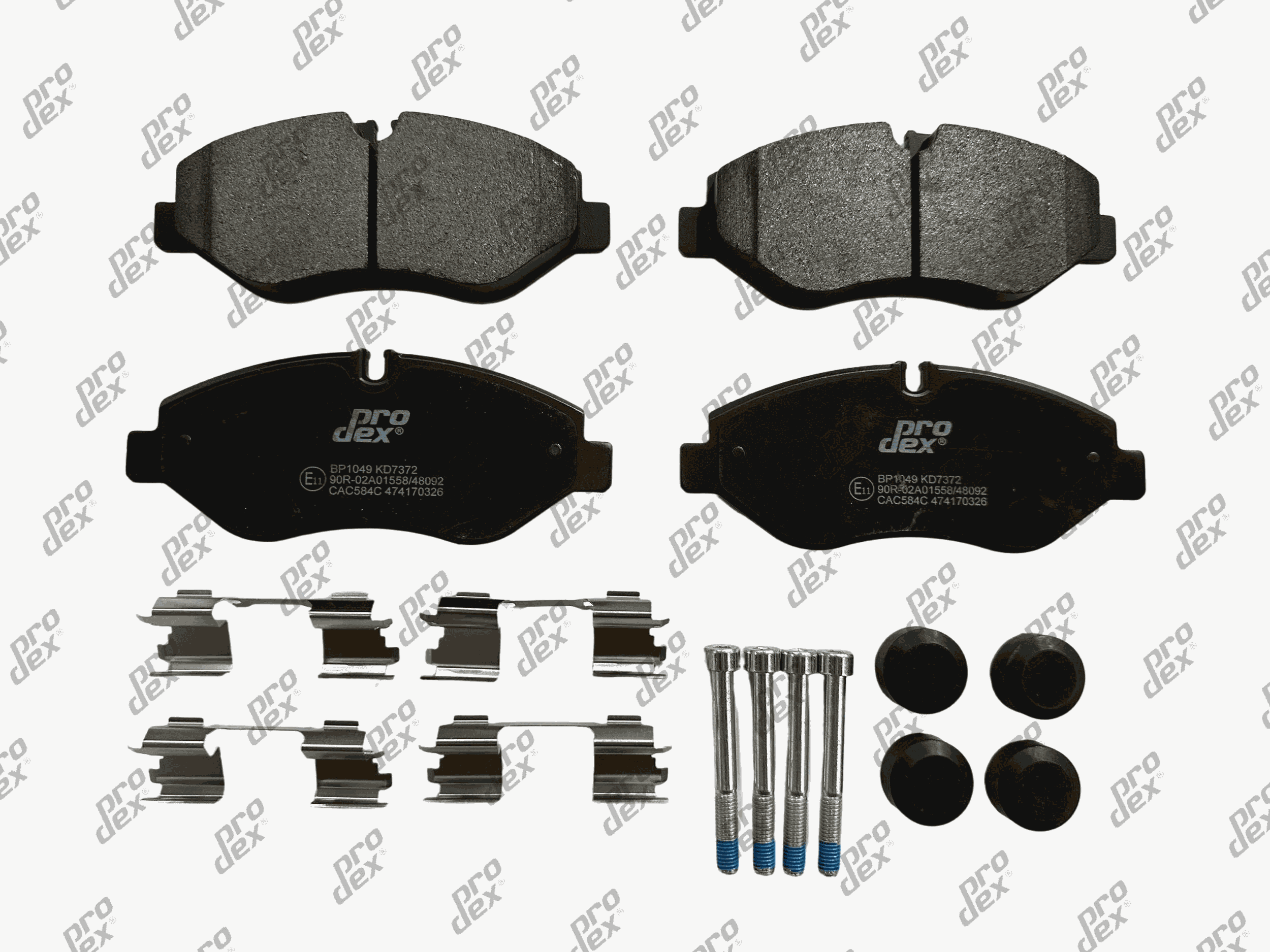 Plaquettes de frein avant (jeu de 4) Prodex BP1049 pour Iveco Daily IV, Daily IV 40C13, 40C13 /P, Daily IV 40C12