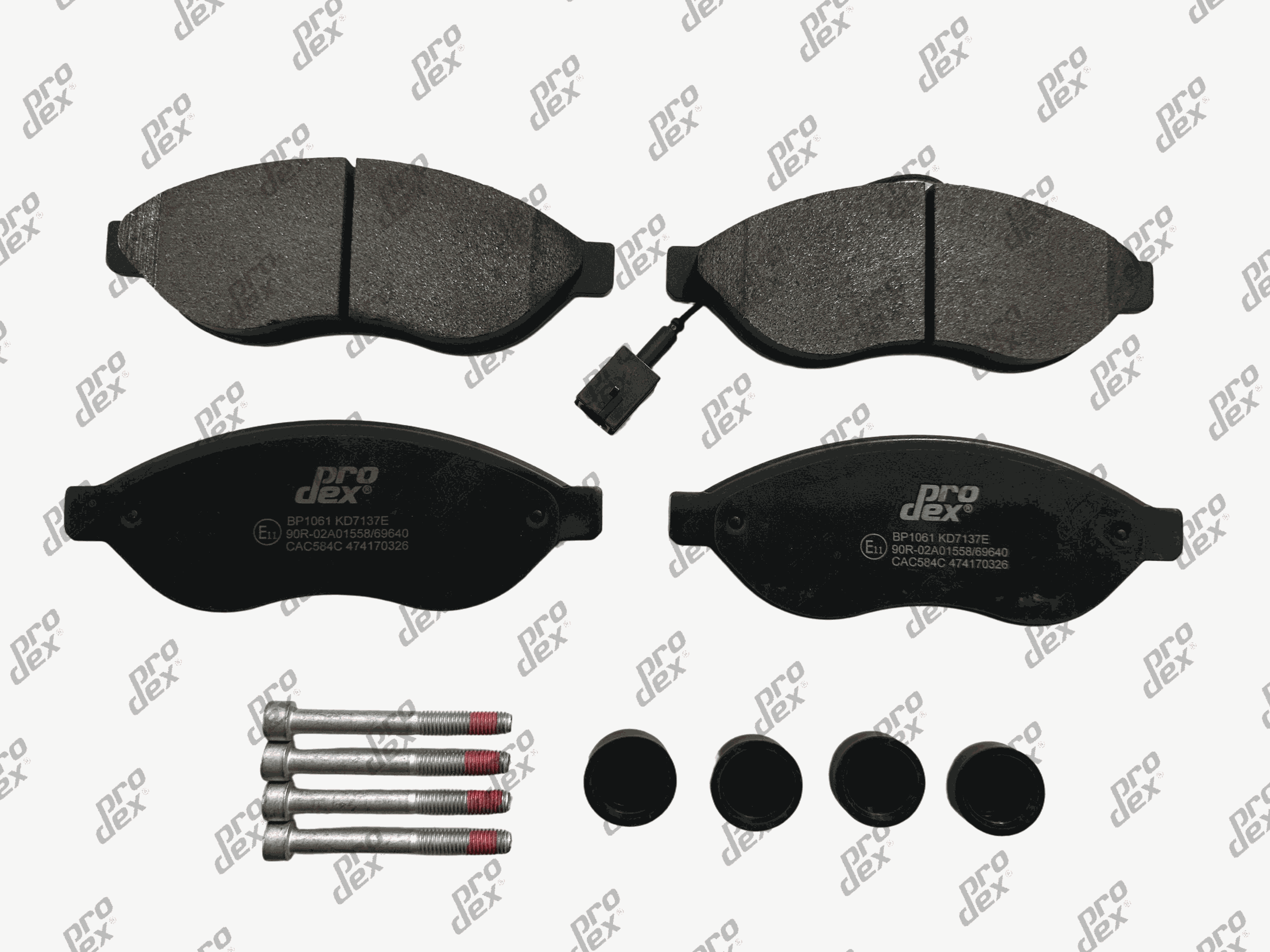 Plaquettes de frein avant (jeu de 4) Prodex BP1061 pour Fiat Ducato, Citroën Jumper II, Peugeot Boxer