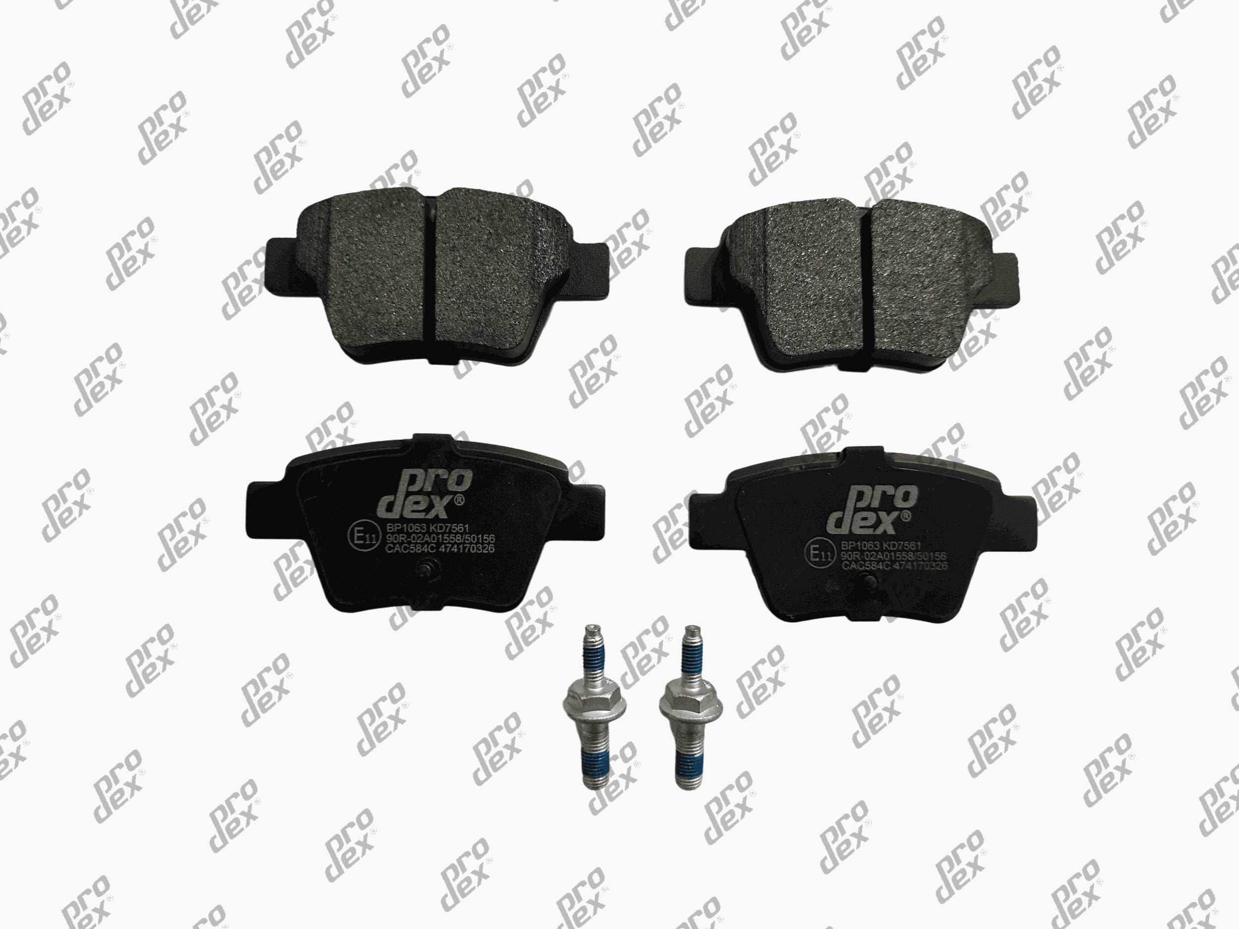 Plaquettes de frein arrière (jeu de 4) Prodex BP1063 pour Peugeot 207/207+, 307, Citroën C4 I