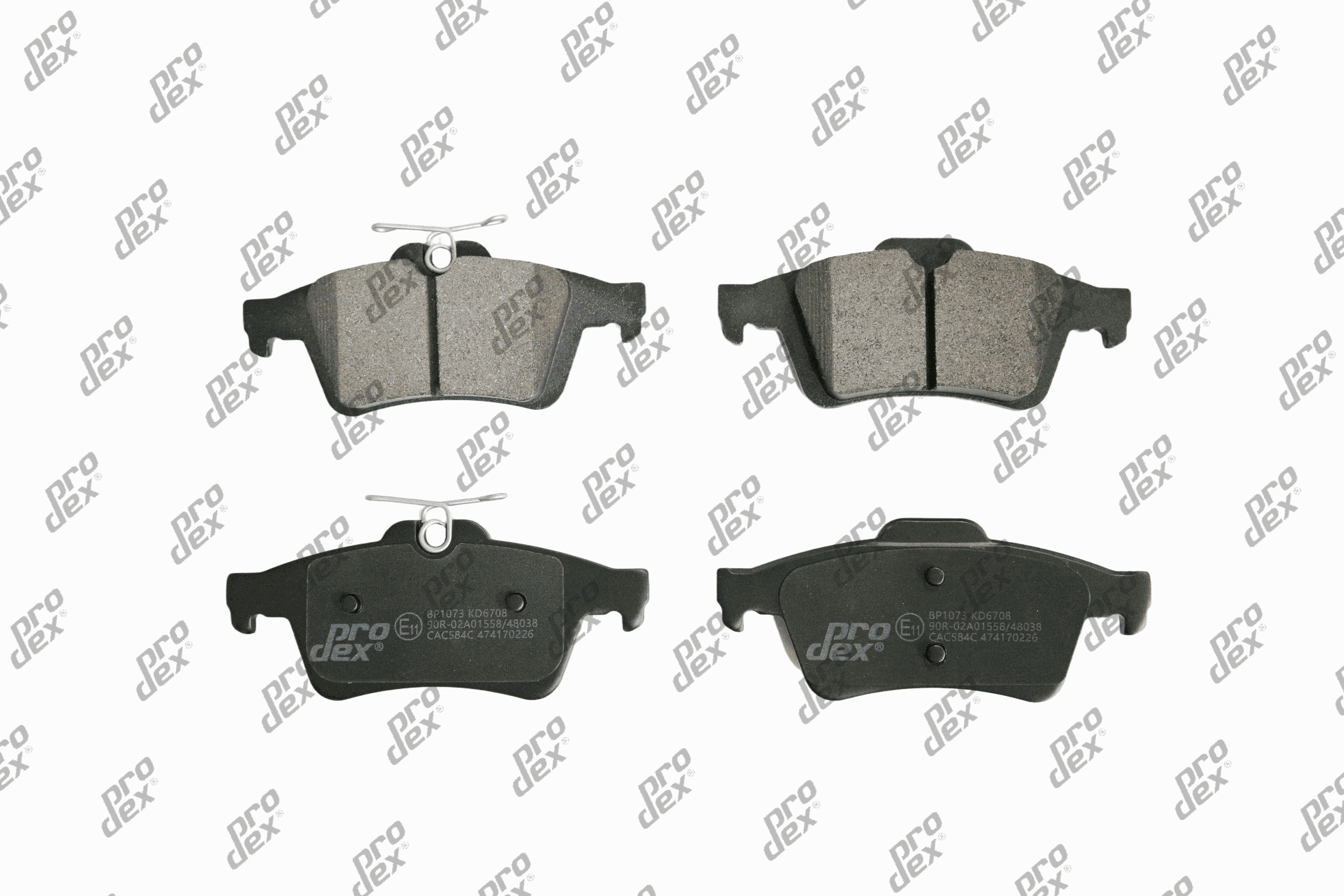 Plaquettes de frein arrière (jeu de 4) Prodex BP1073 pour Ford C-Max II, Grand C-Max, Kuga II, Focus III