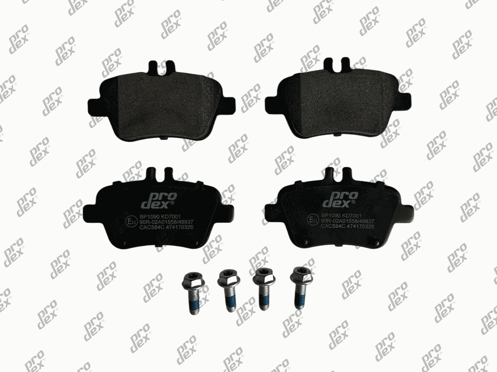 Plaquettes de frein arrière (jeu de 4) Prodex BP1090 pour Mercedes-Benz Classe A A, Classe B