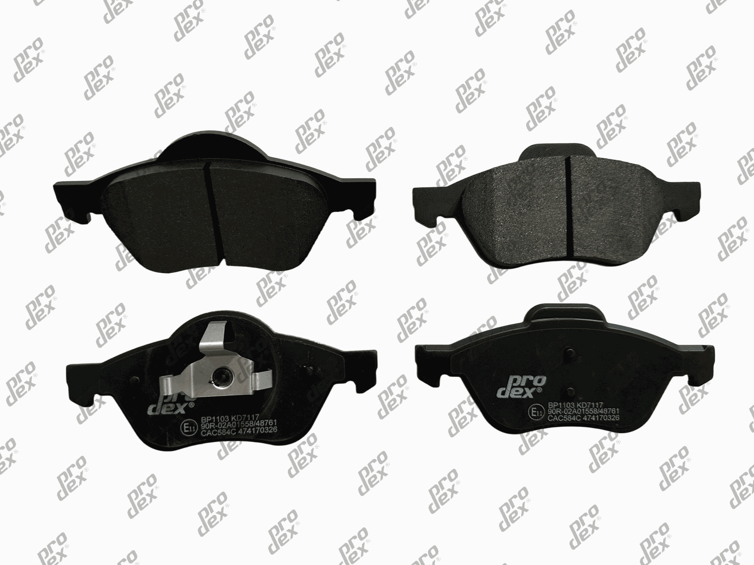 Plaquettes de frein avant (jeu de 4) Prodex BP1103 pour Renault Scénic II, Megane II