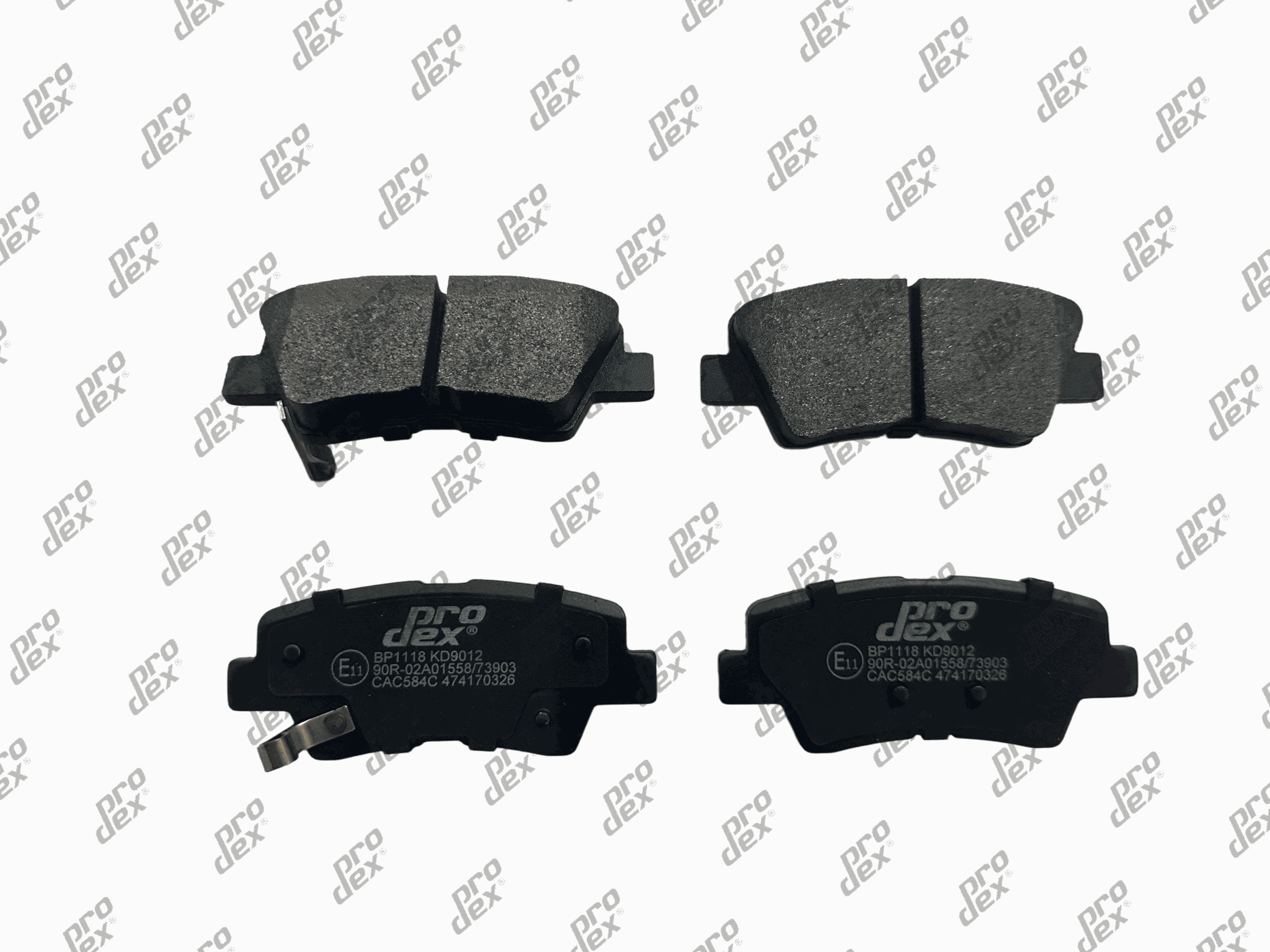 Plaquettes de frein arrière (jeu de 4) Prodex BP1118 pour Toyota Auris, Kia Rio III, Hyundai i10 II