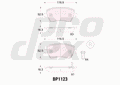 Plaquettes de frein avant (jeu de 4) Prodex BP1123 pour Suzuki Swift III, Opel Agila