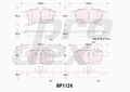 Plaquettes de frein avant (jeu de 4) Prodex BP1124 pour Opel Corsa E, Meriva A, Zafira / Zafira Family B, Zafira A
