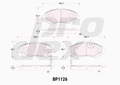 Plaquettes de frein avant (jeu de 4) Prodex BP1126 pour Toyota Corolla Verso, Avensis