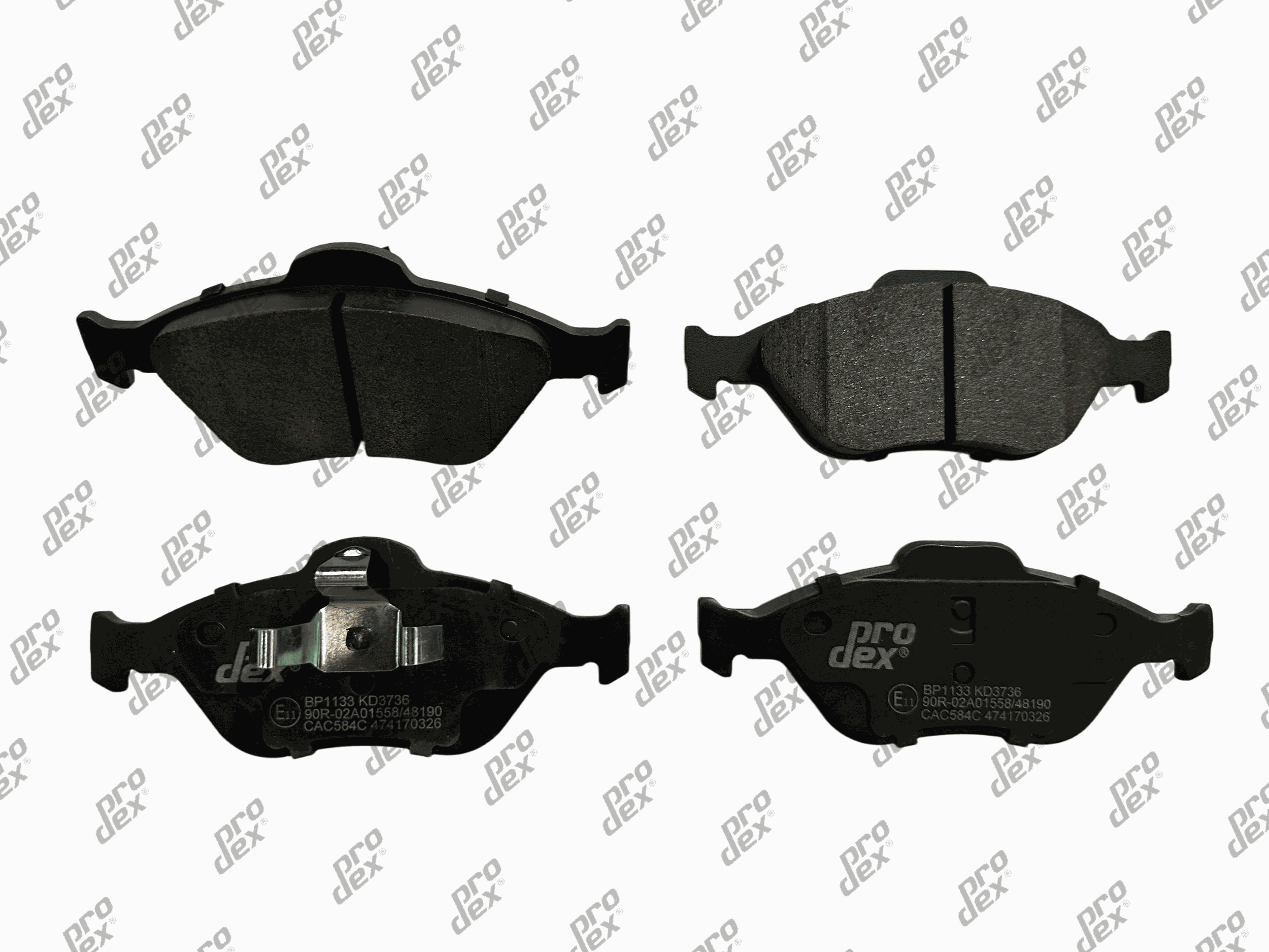 Plaquettes de frein avant (jeu de 4) Prodex BP1133 pour Ford Fiesta V, Fusion, Fiesta IV