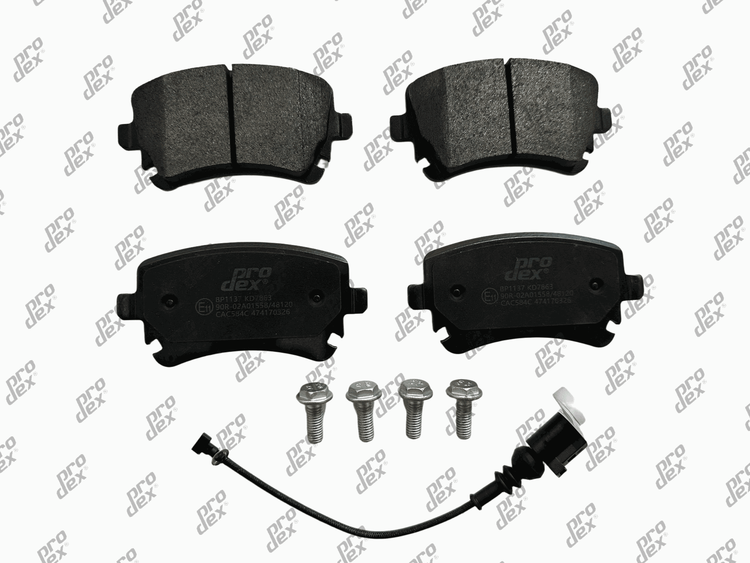 Plaquettes de frein arrière (jeu de 4) Prodex BP1137 pour Volkswagen Transporter T6, Transporter T5