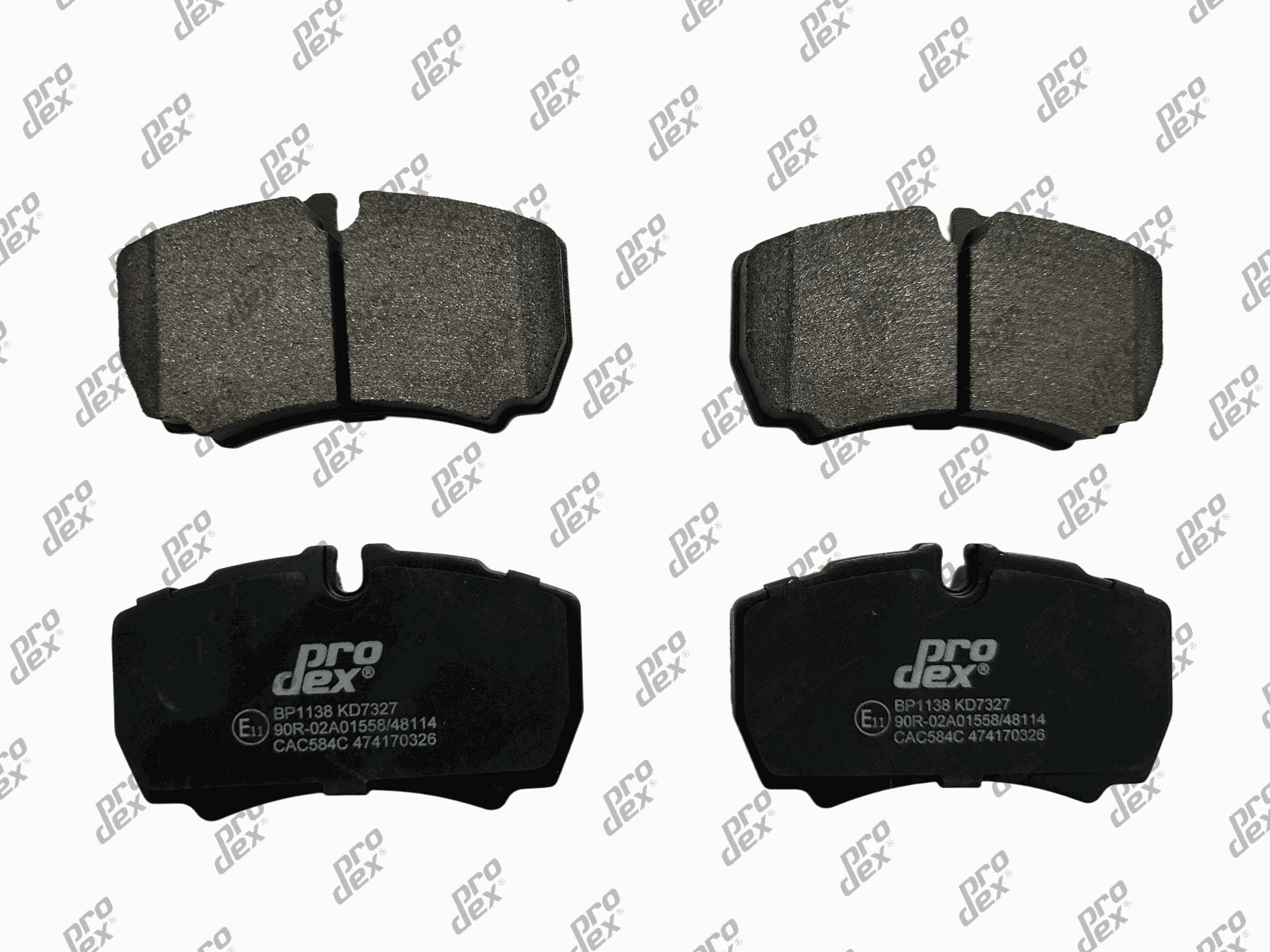 Plaquettes de frein arrière (jeu de 4) Prodex BP1138 pour Iveco Daily VI, Daily VI 35S18, 35C18, 40C18, 45C18, 50C18, 60C18, 65C18, 70C18, Daily VI 33S14, 35S14, 35C14, 38S14