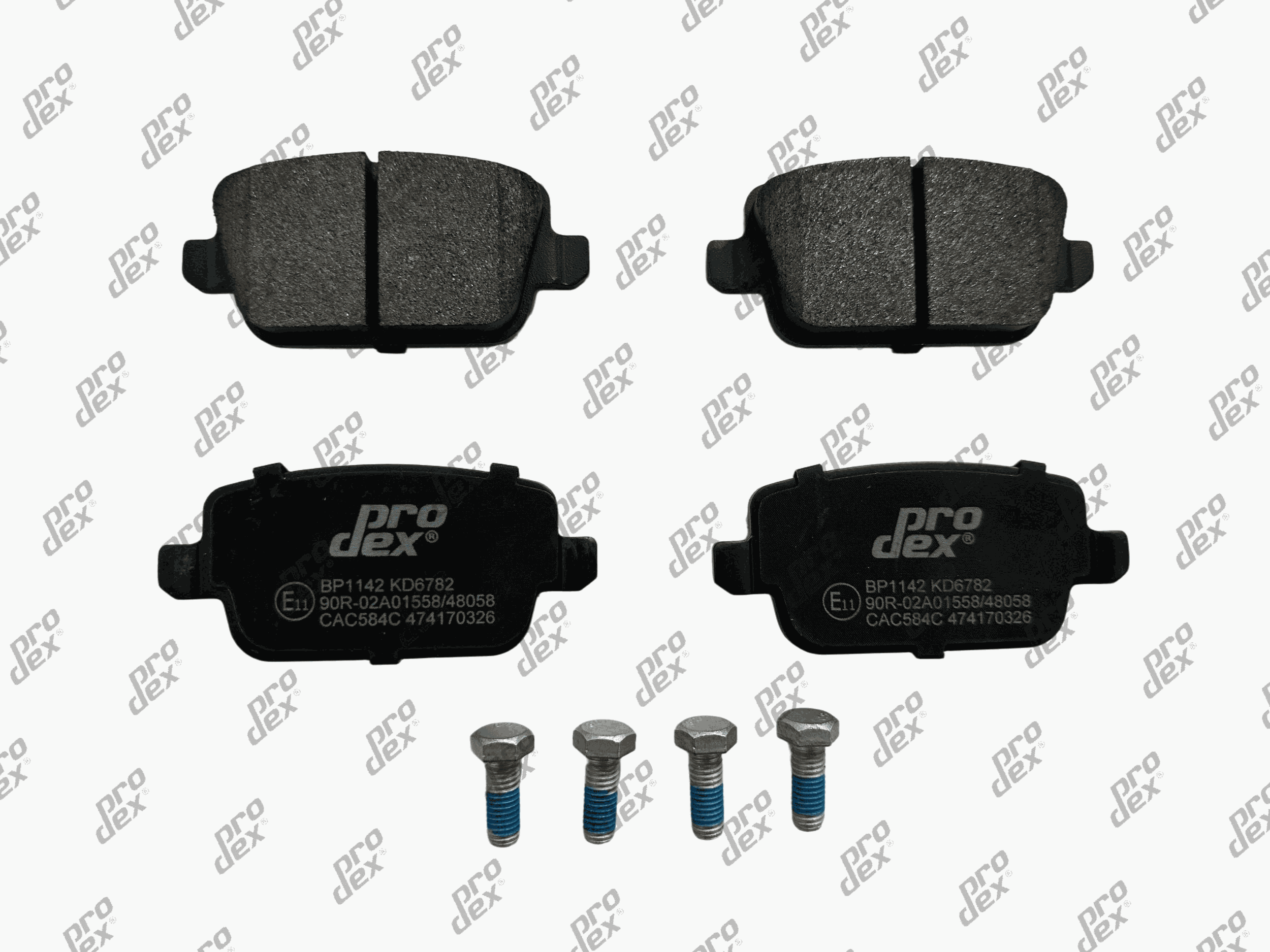 Plaquettes de frein arrière (jeu de 4) Prodex BP1142 pour Ford S-Max, Kuga I, Mondeo IV