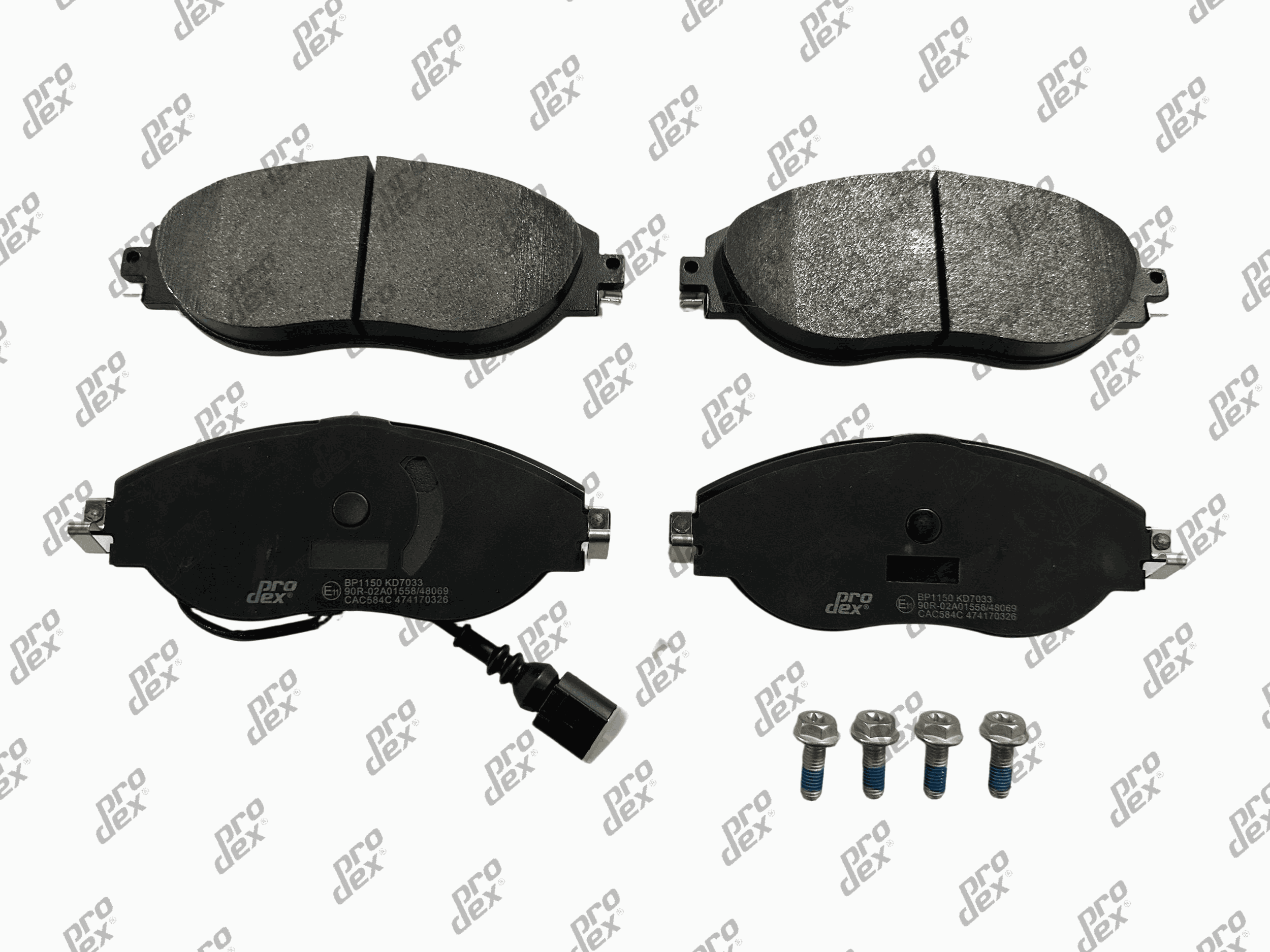 Plaquettes de frein avant (jeu de 4) Prodex BP1150 pour Volkswagen T-Roc, Tiguan, Golf VII