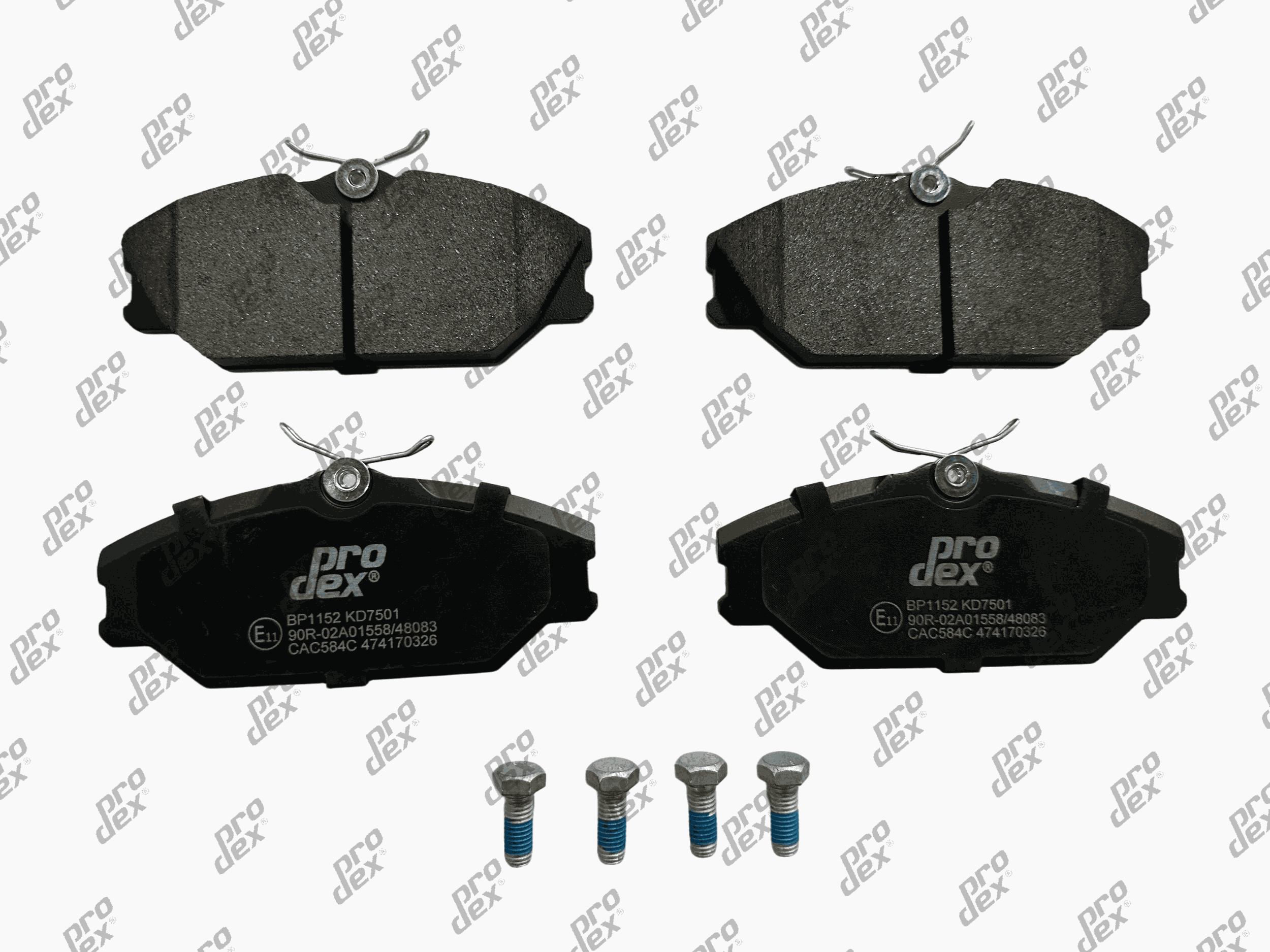 Plaquettes de frein avant (jeu de 4) Prodex BP1152 pour Renault Scénic I, Megane I, Laguna I