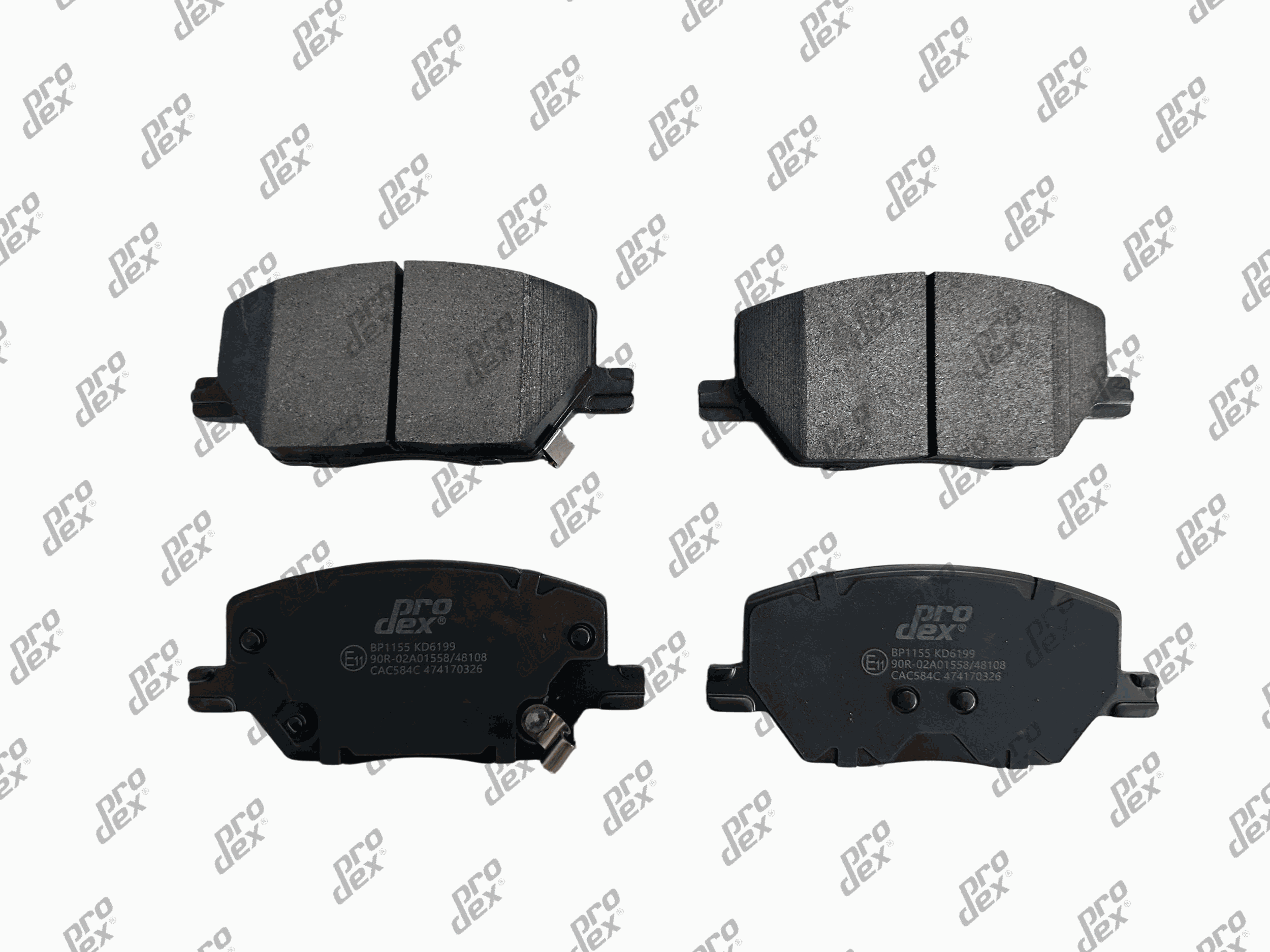 Plaquettes de frein avant (jeu de 4) Prodex BP1155 pour Fiat 500X, Jeep Renegade