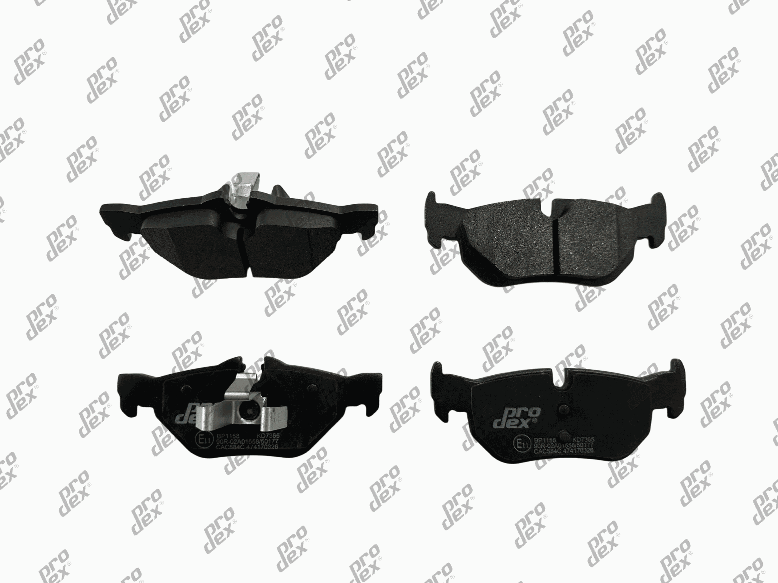 Plaquettes de frein arrière (jeu de 4) Prodex BP1158 pour BMW Série 1, Série 3