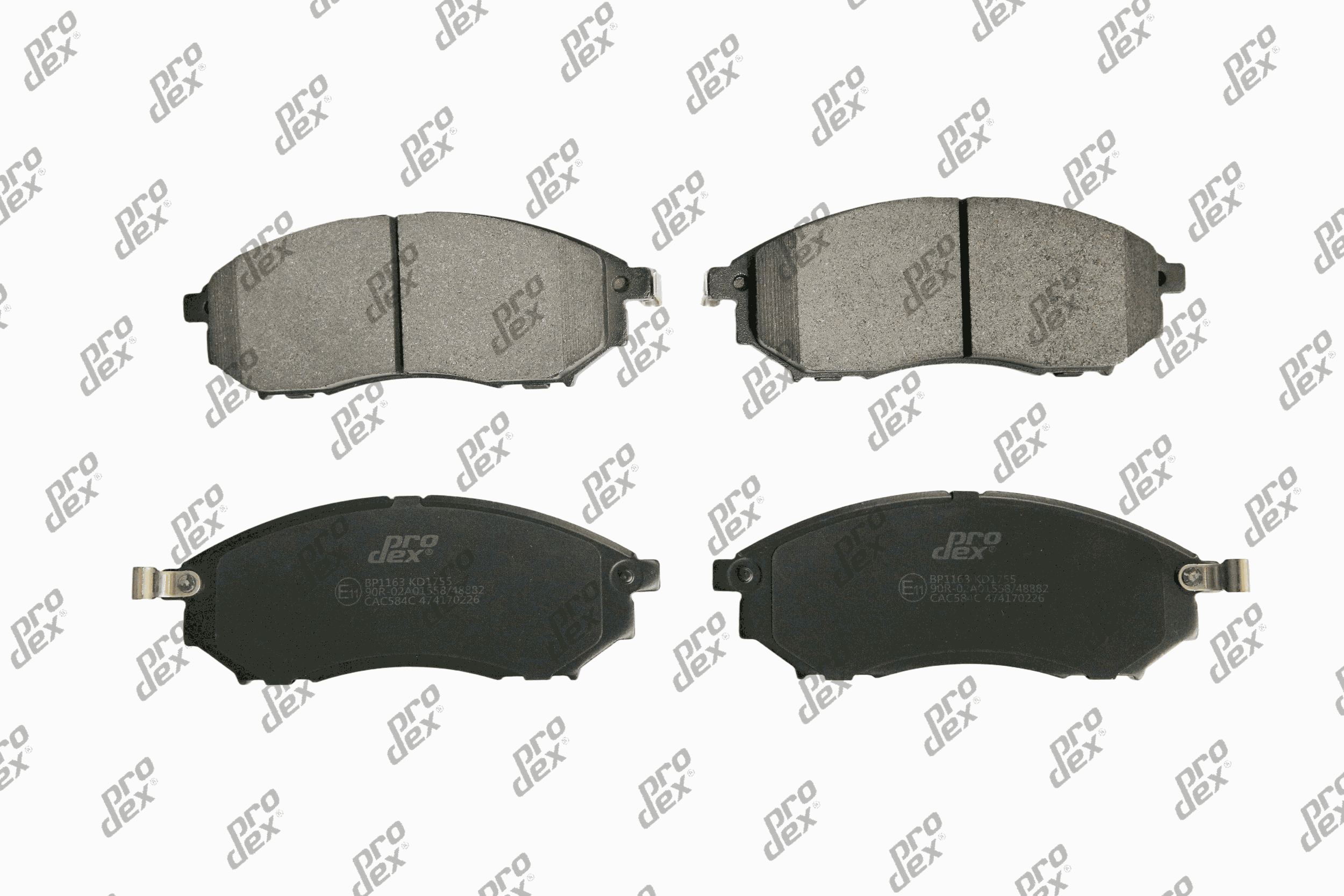 Plaquettes de frein avant (jeu de 4) Prodex BP1163 pour Nissan Qashqai I, Navara NP300, Renault Koleos I