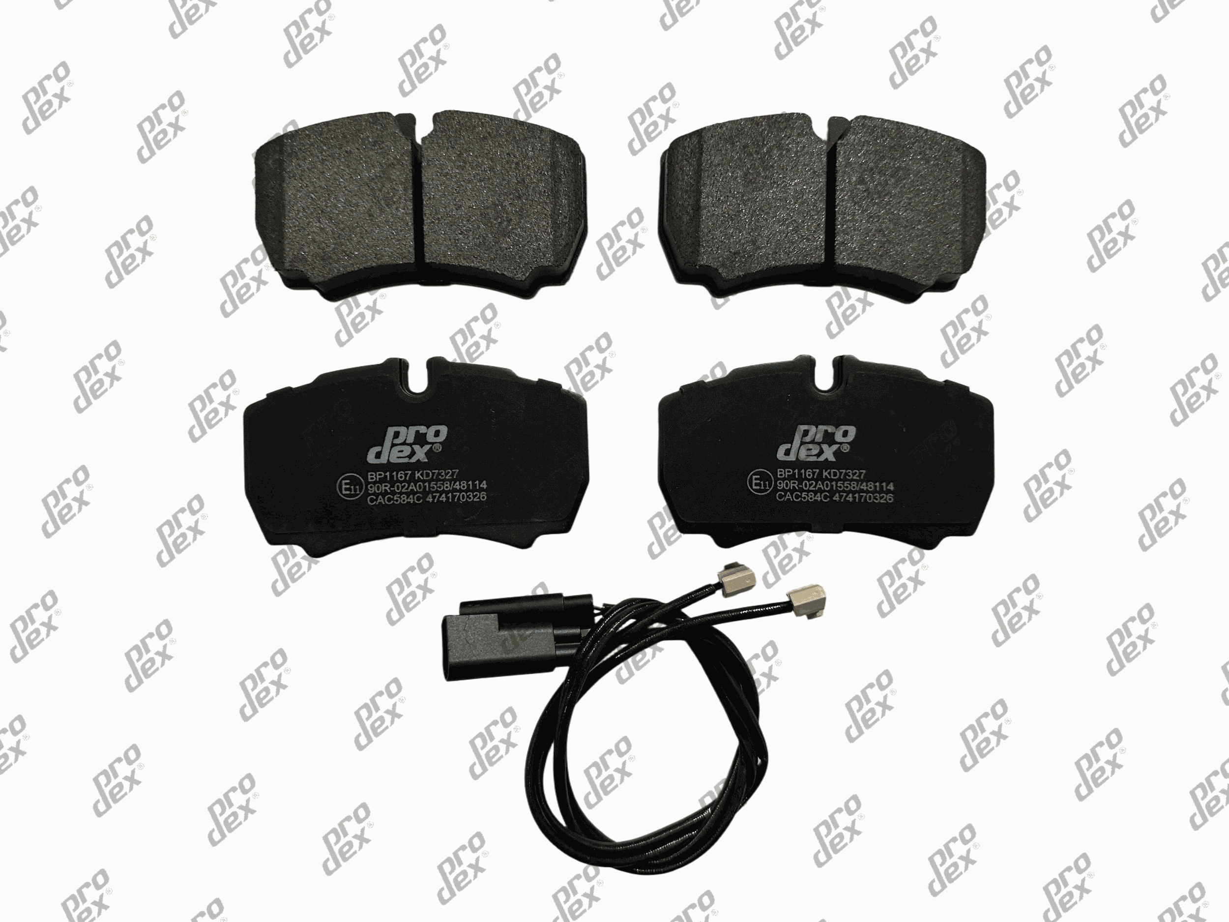 Plaquettes de frein arrière (jeu de 4) Prodex BP1167 pour Iveco Daily VI, Daily VI 35S18, 35C18, 40C18, 45C18, 50C18, 60C18, 65C18, 70C18, Daily VI 33S14, 35S14, 35C14, 38S14