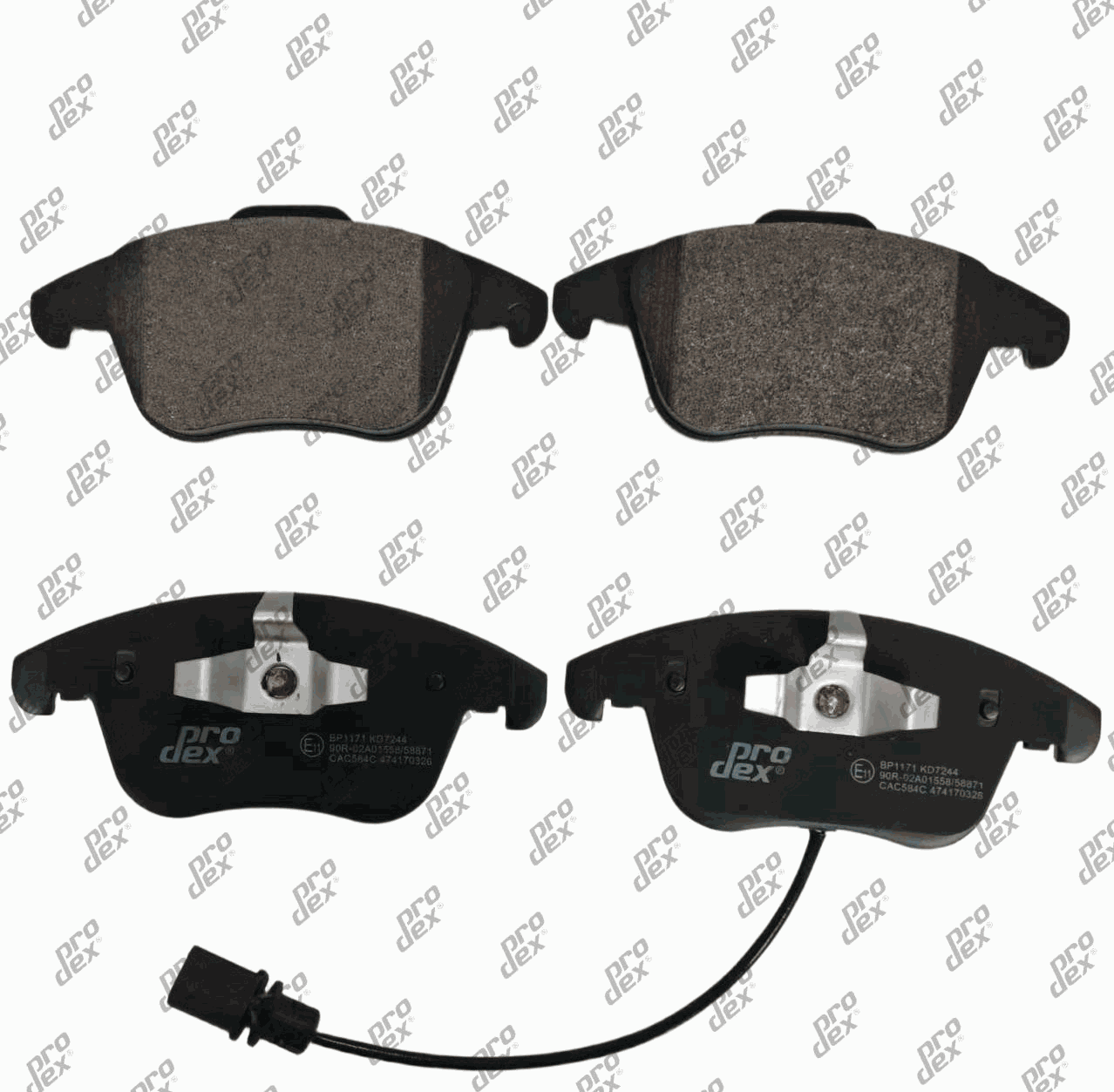 Plaquettes de frein avant (jeu de 4) Prodex BP1171 pour Audi A4 B8, A4 B8 Avant, Q5