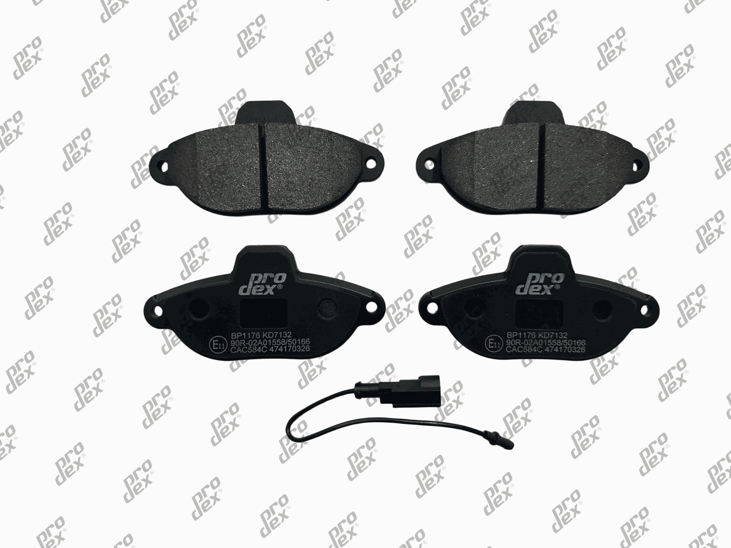 Plaquettes de frein avant (jeu de 4) Prodex BP1176 pour Fiat Punto, Panda, Punto 55