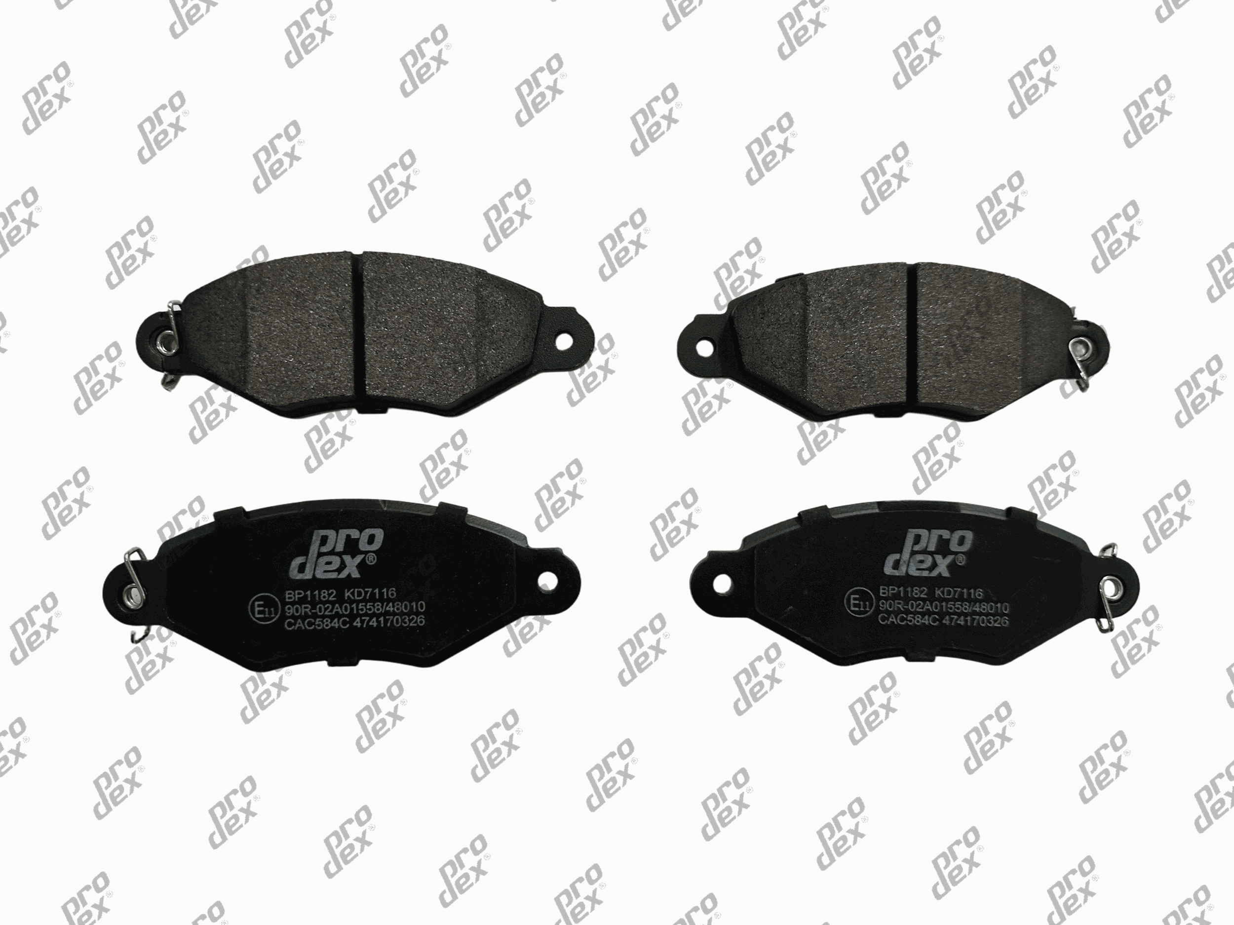 Plaquettes de frein avant (jeu de 4) Prodex BP1182 pour Renault Kangoo Express D 65, Kangoo Express, Kangoo Express D 55