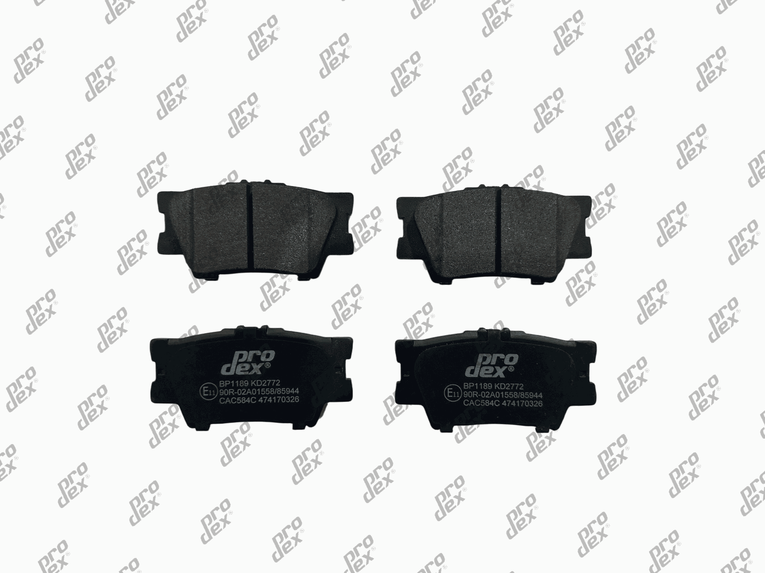 Plaquettes de frein arrière (jeu de 4) Prodex BP1189 pour Toyota Rav 4 III, Rav 4 IV