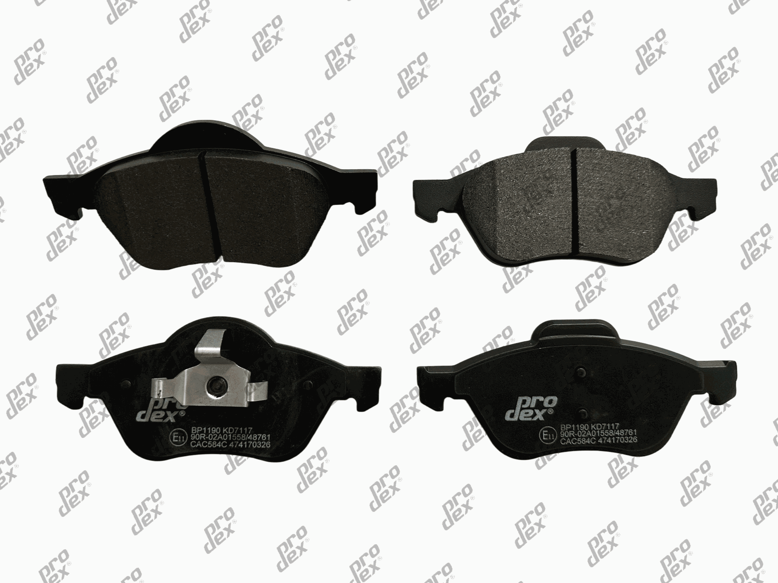 Plaquettes de frein avant (jeu de 4) Prodex BP1190 pour Renault Laguna II, Laguna III