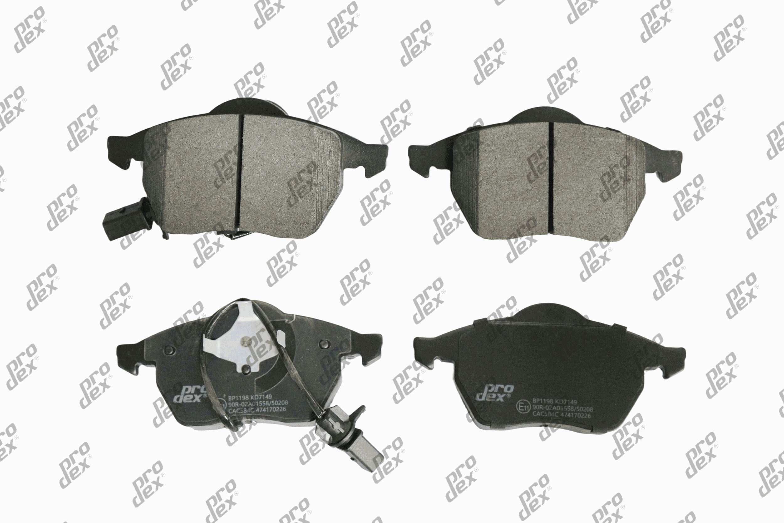 Plaquettes de frein avant (jeu de 4) Prodex BP1198 pour Volkswagen Passat B5.5, Passat B5.5 Variant, Audi A4 B6, A4 B7