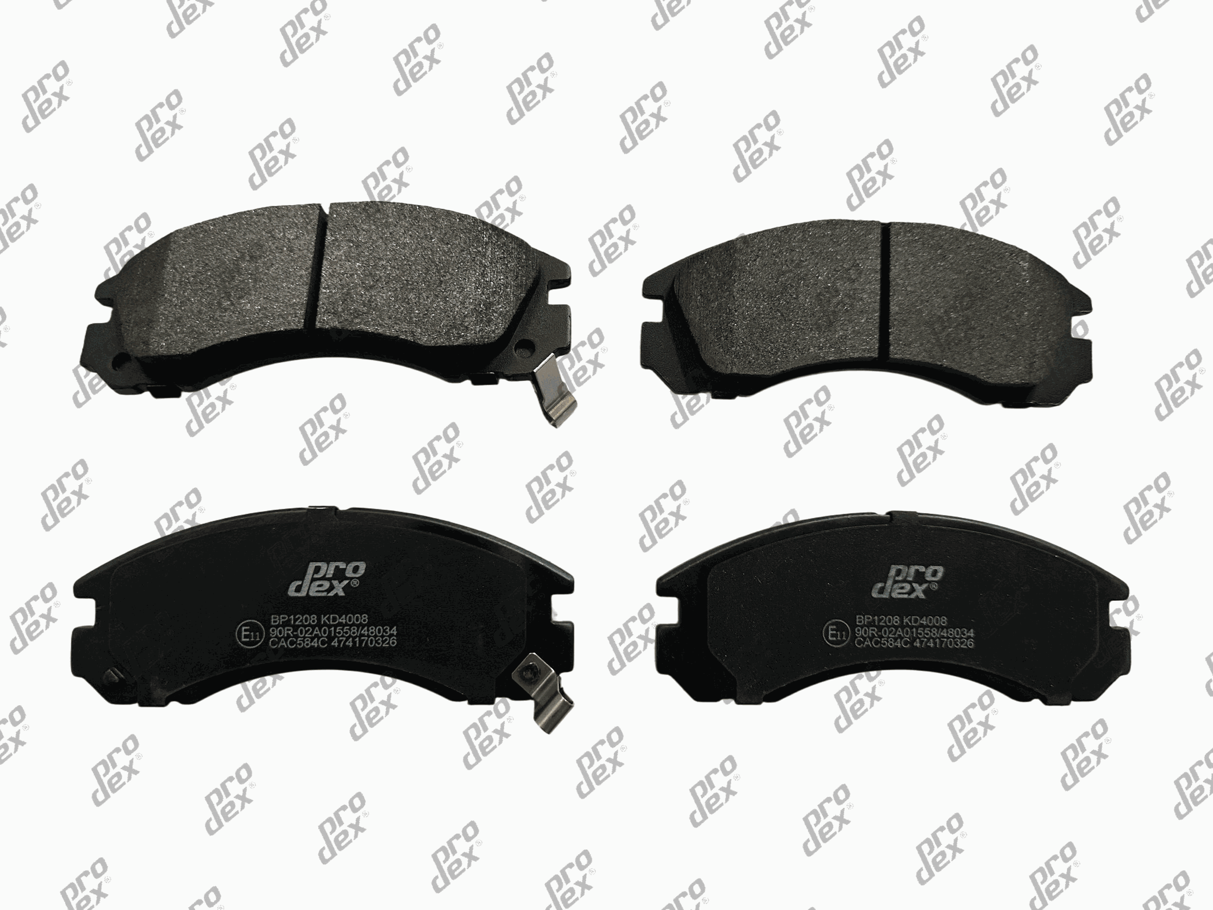 Plaquettes de frein avant (jeu de 4) Prodex BP1208 pour Citroën C-Crosser, Peugeot 4007, Mitsubishi L200, Outlander III
