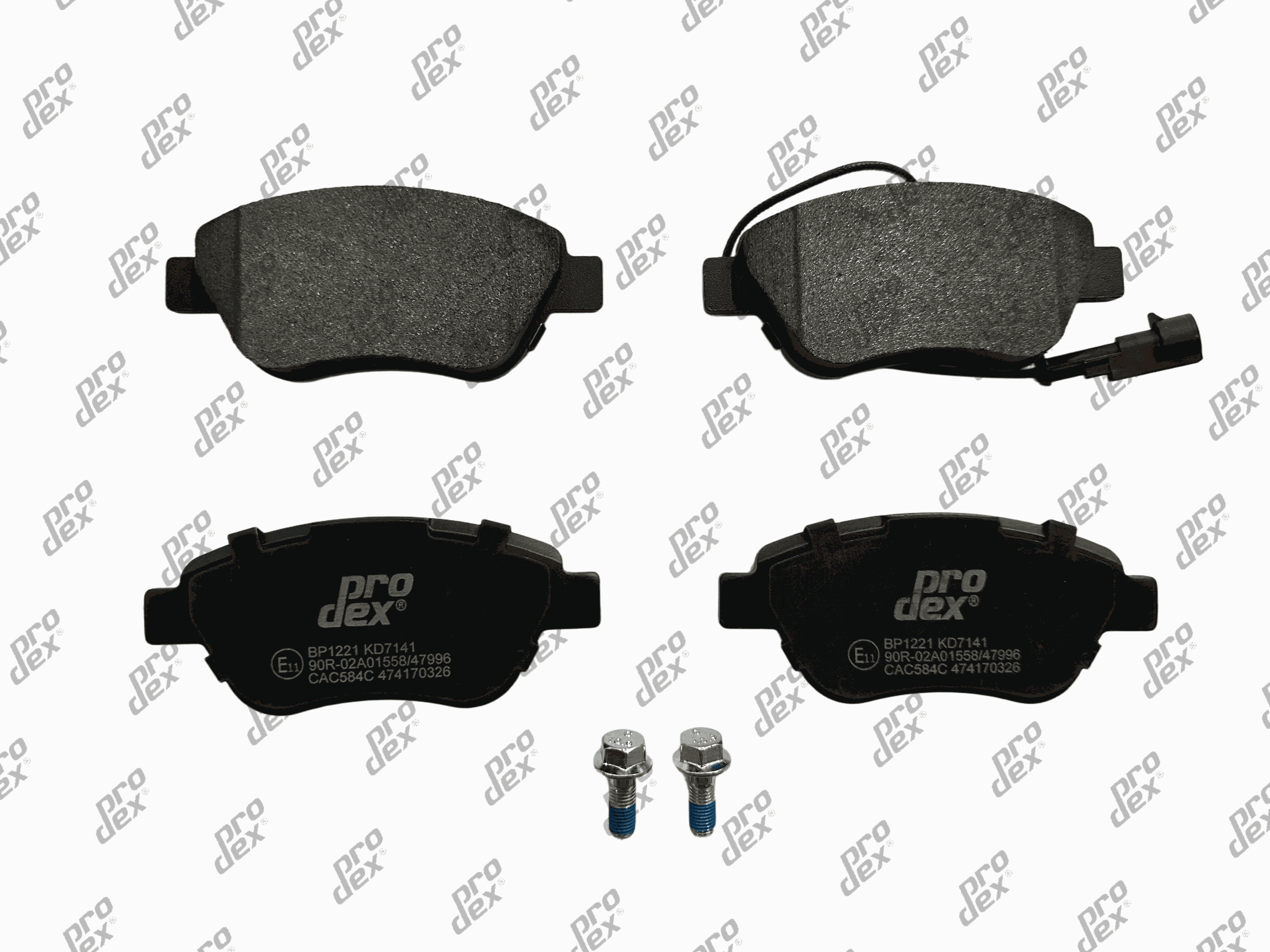 Plaquettes de frein avant (jeu de 4) Prodex BP1221 pour Fiat Grande Punto, 500 C, Citroën Nemo, Peugeot Bipper