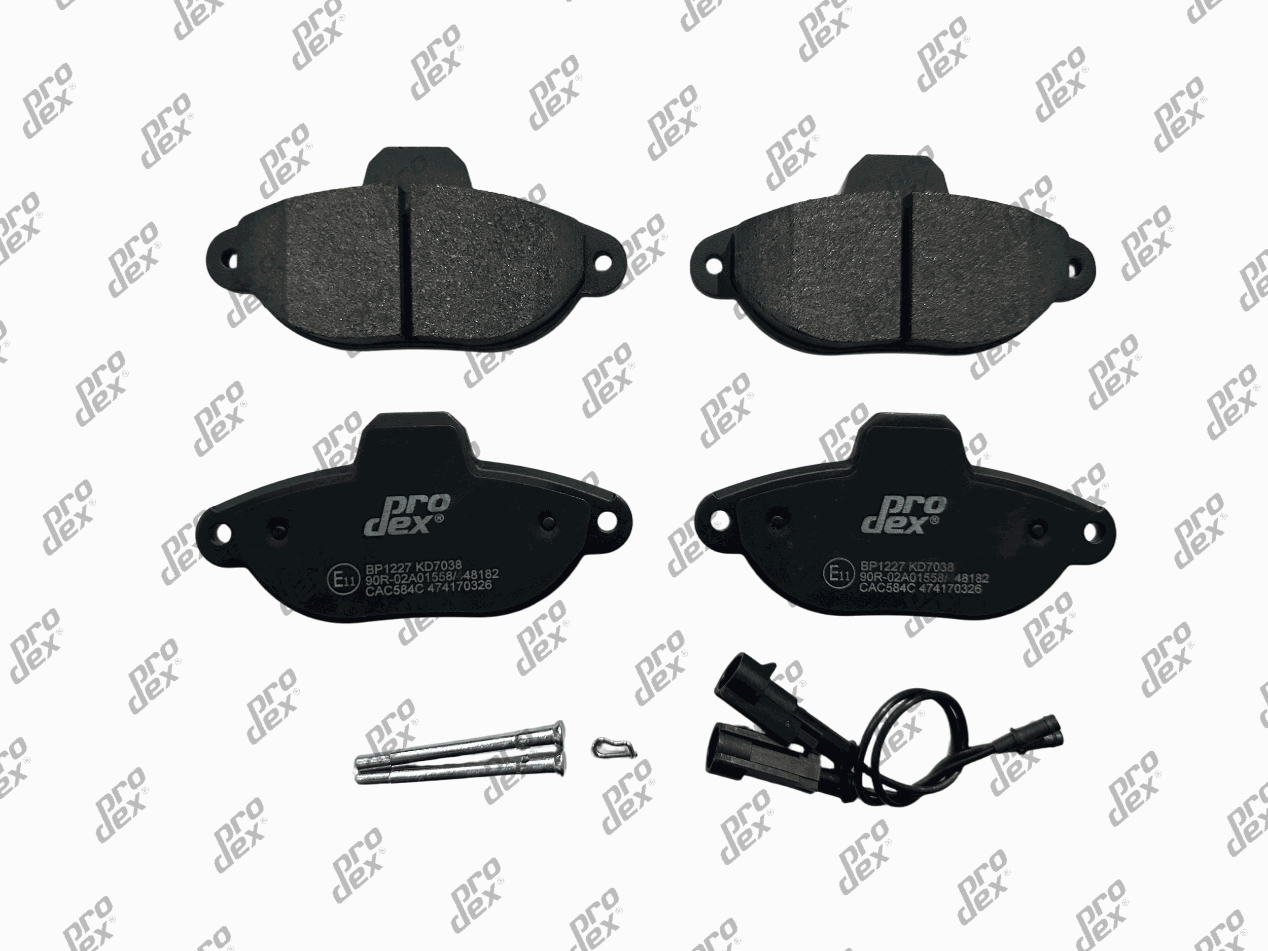 Plaquettes de frein avant (jeu de 4) Prodex BP1227 pour Ford KA, Fiat Panda