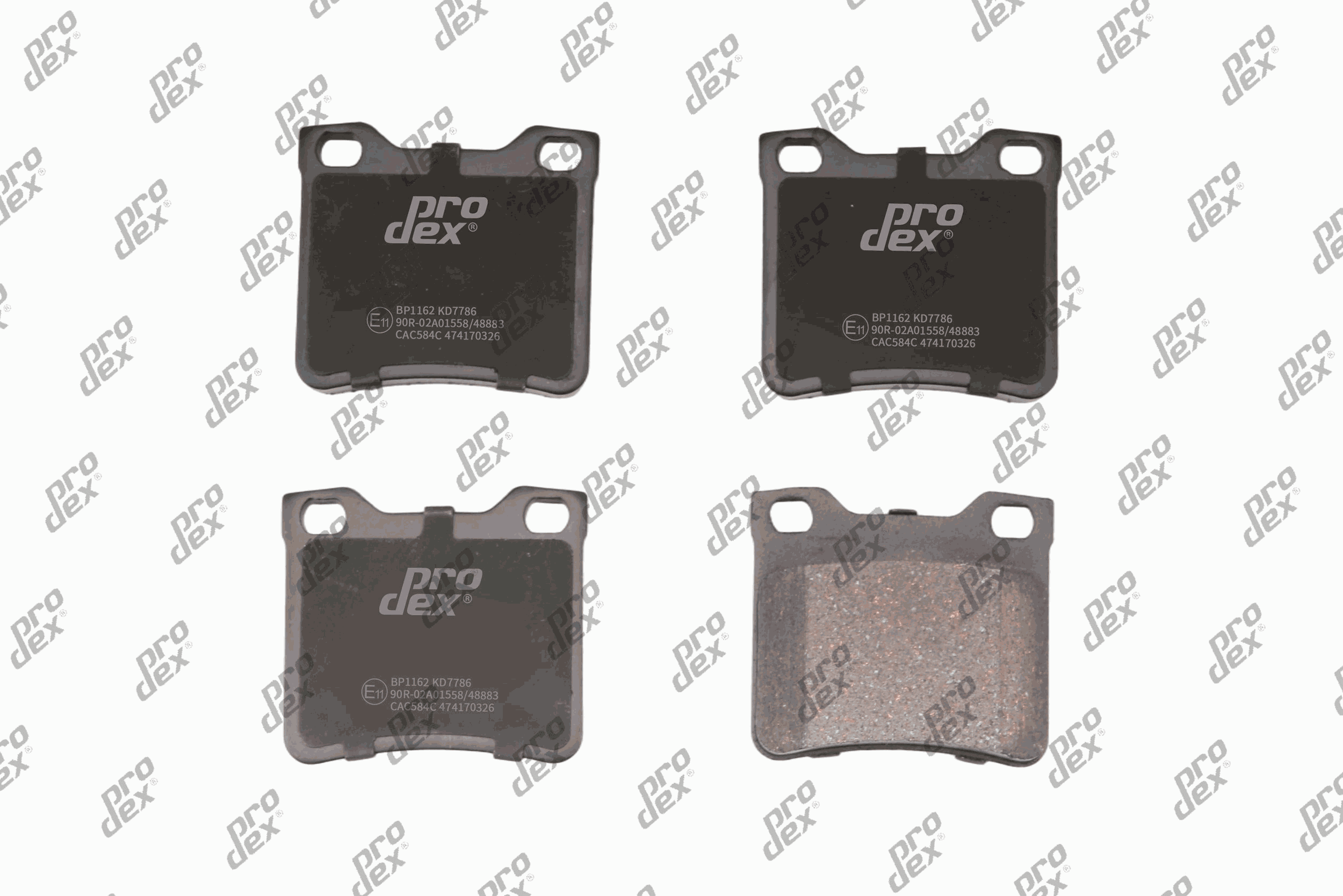 Plaquettes de frein arrière (jeu de 4) Prodex BP1229 pour Peugeot 406, 607