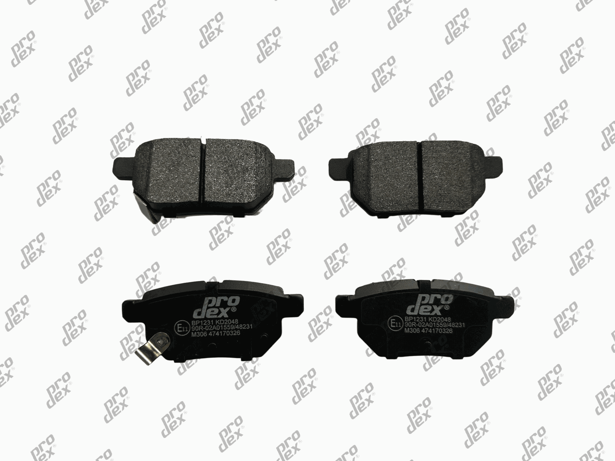 Plaquettes de frein arrière (jeu de 4) Prodex BP1231 pour Toyota Yaris, Auris