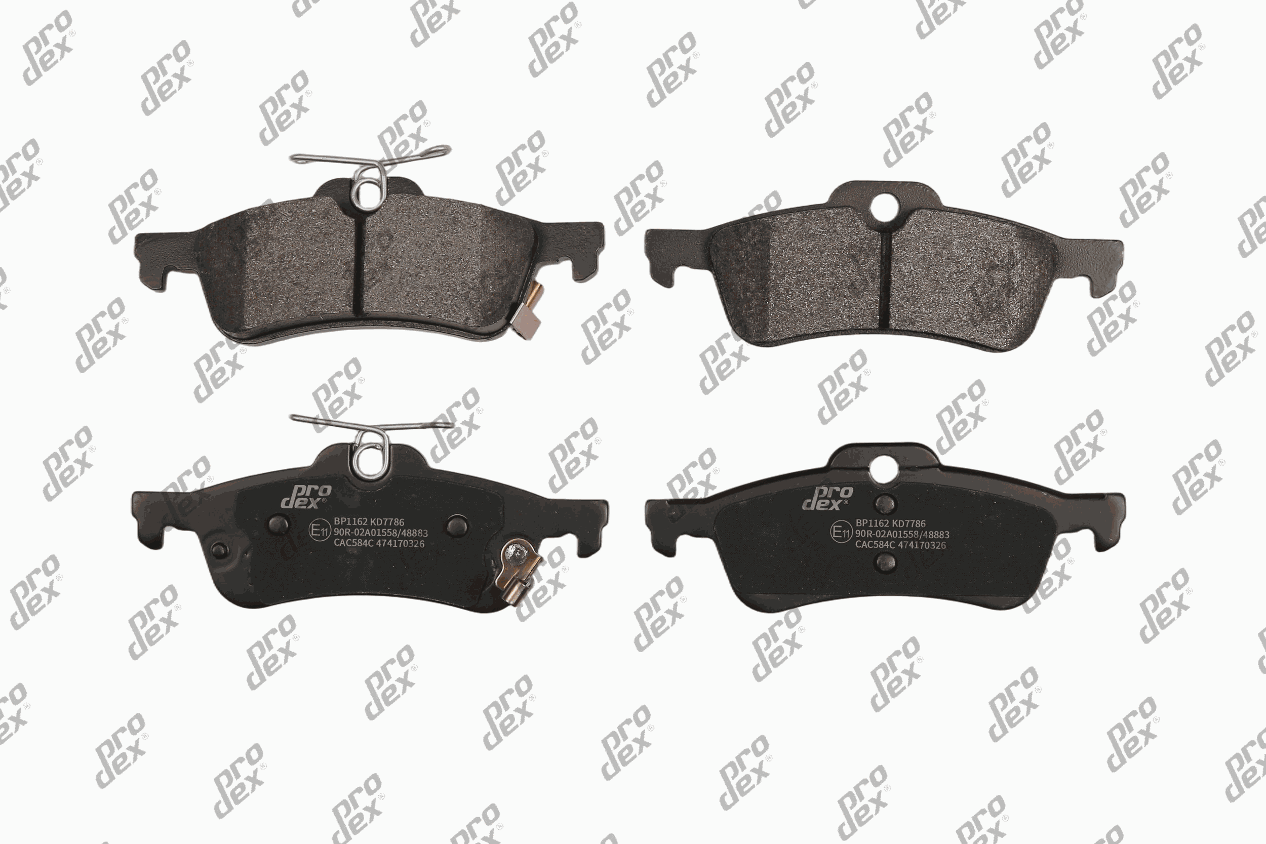 Plaquettes de frein arrière (jeu de 4) Prodex BP1236 pour Toyota Yaris